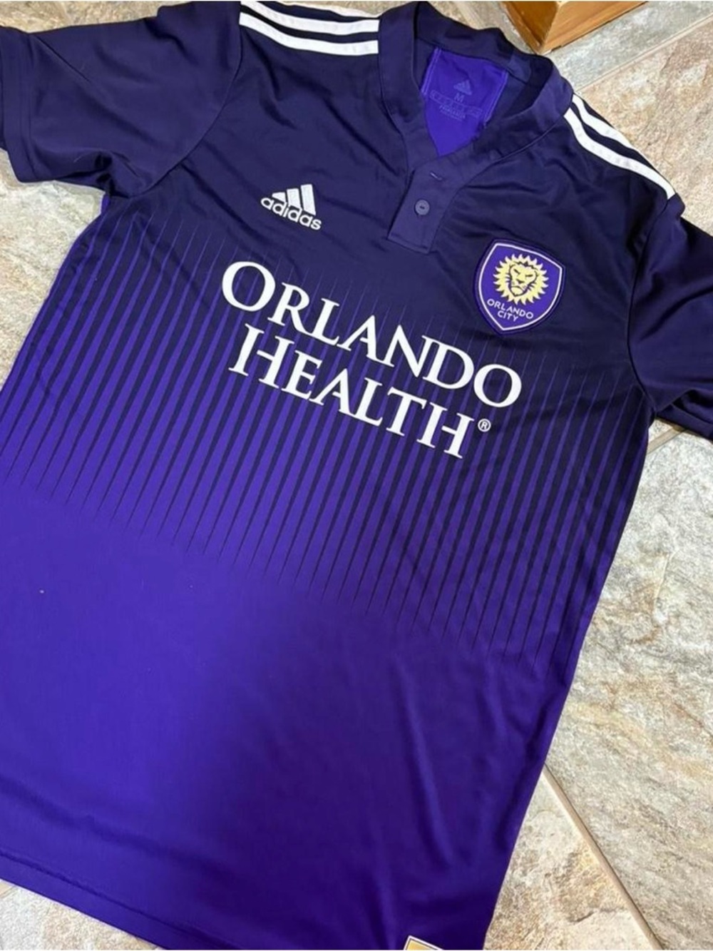adidas Purple Gradient Soccer Jersey with White Accents
